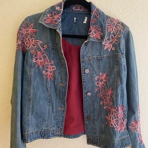 Embroidered denim jacket